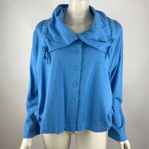 Bryn Walker Button‎ Up Jacket Women S EUC Oversized Lagenlook Cotton Cardigan